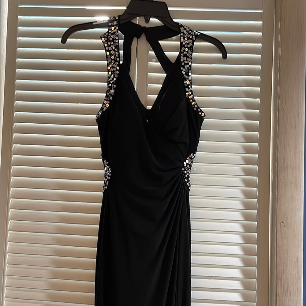 Black Sequin Prom Dress